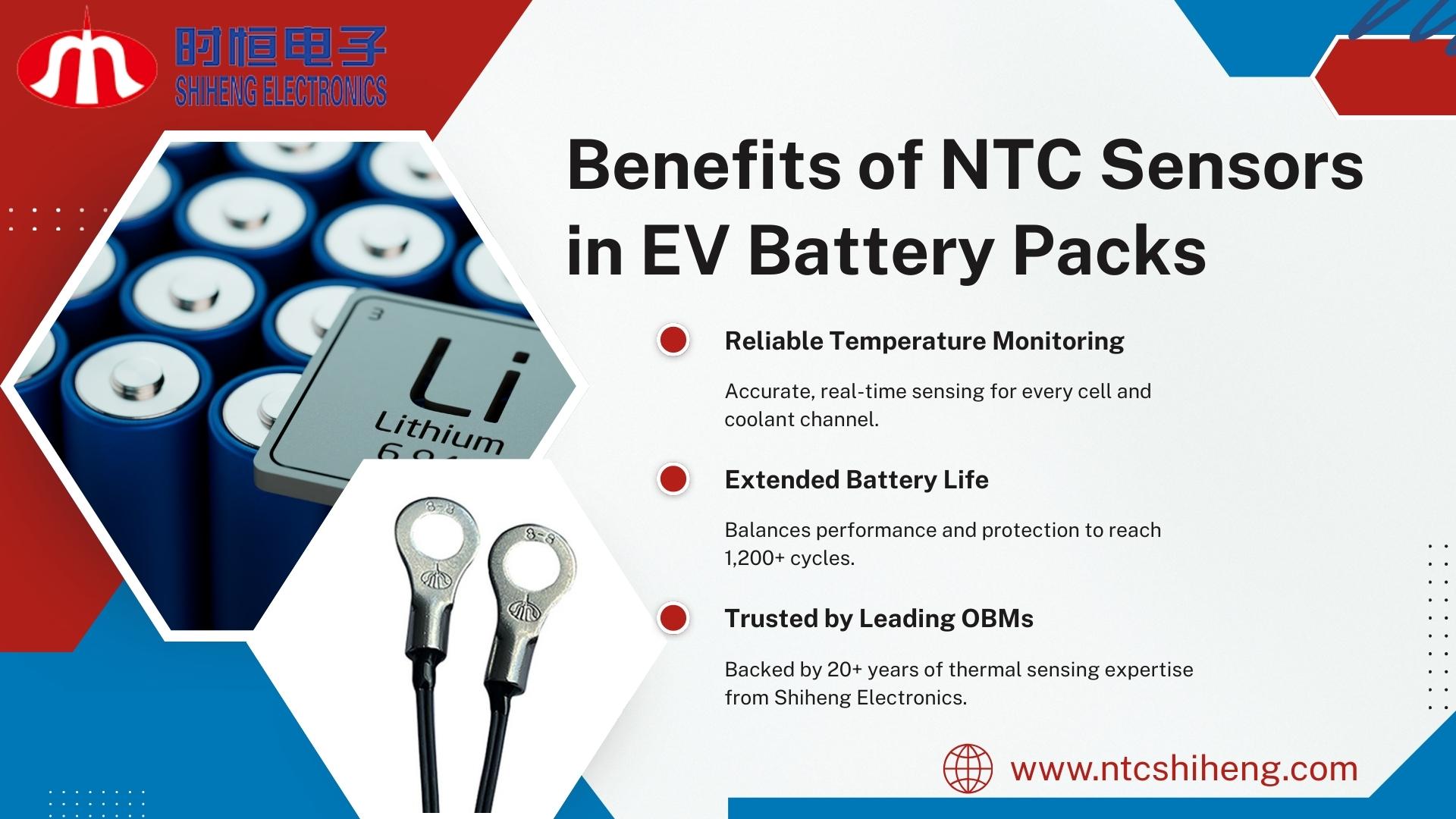 NTC temperature sensor for EV 